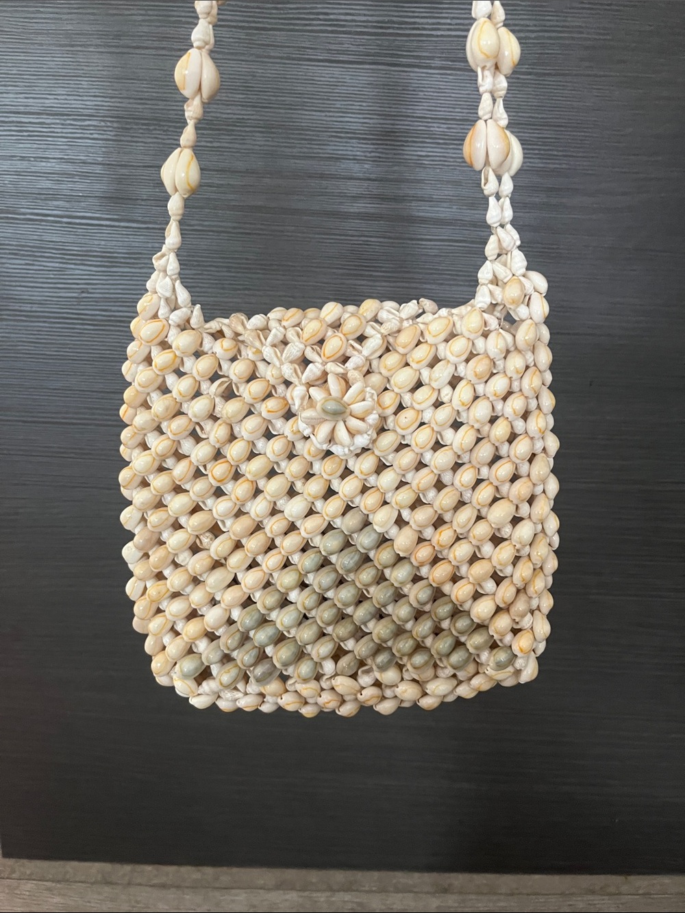 Vintage Handmade Cowrie Shell Purse